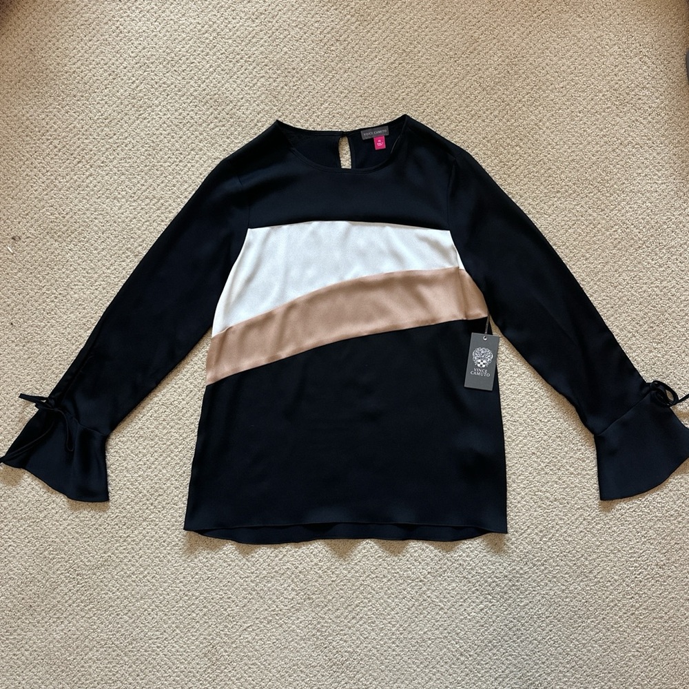 Vince Camuto Black Blouse with Bell Sleeves